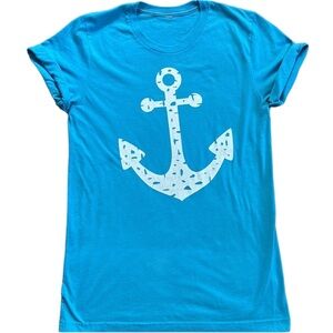 Light blue anchor tee - never worn